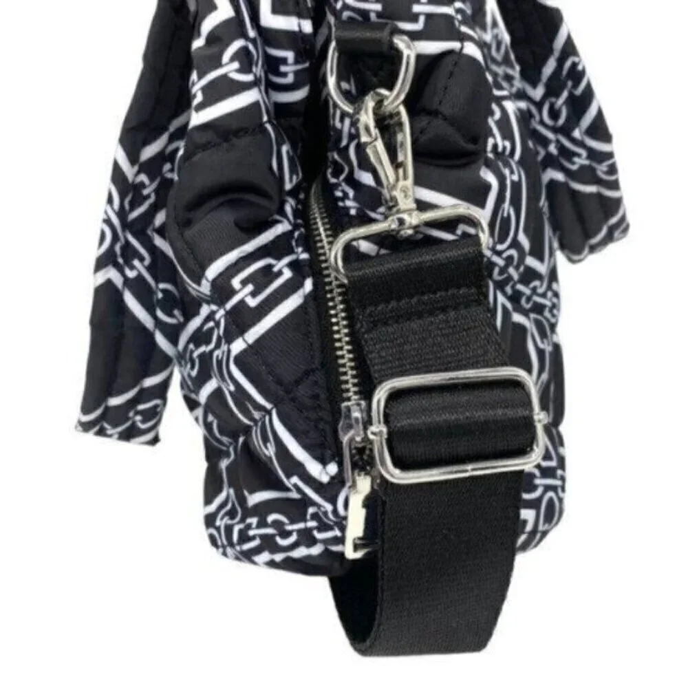 INC International Concepts Corah Satchel Quilted Nylon Crossbody Tote